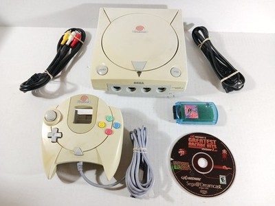 SEGA Dreamcast Console Bundle Tested Working Yellowed Discolored Set Plays