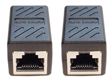 RJ45 In Line Coupler Adapter 2 PCS Female to Female Ethernet Cable Extender