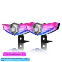 2X Motorrad Scheinwerfer Rgb Rot Blau Farbverlauf FüR Nachtsicherheit
