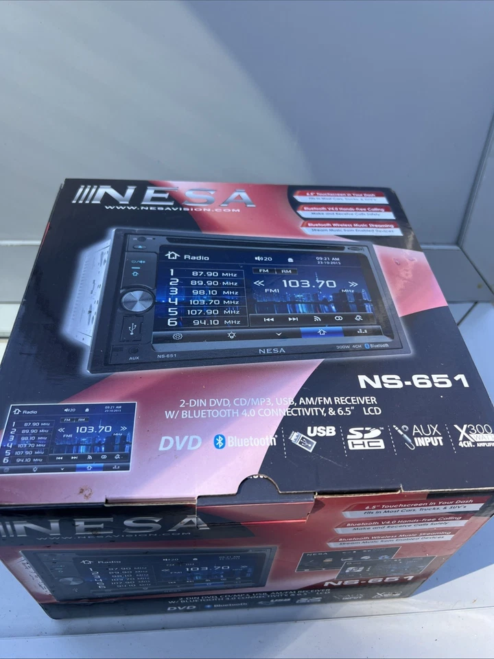 NESA NS-651N 6.5" Car Monitor 2-Din DVD Player w/Bluetooth/GPS/Android PhoneLink - Image 2 of 4