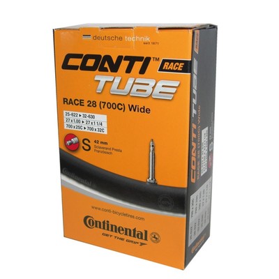 Continental Fahrrad Schlauch Race 28 Wide 28'' 700x25/32C Presta Ventil Schwarz