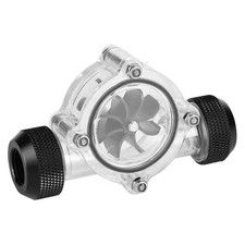 G1/4 Thread PC Water Cooling Flow Meter Indicator 8 Impeller Liquid Water Cooler