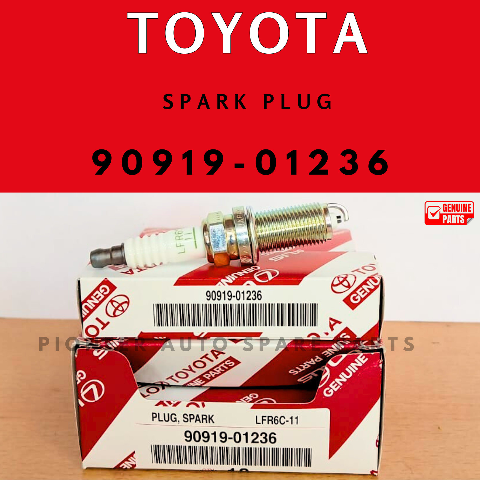 Genuine Toyota Lexus Spark Plug 90919-01236 OEM Tacoma Tundra 4Runner 2003-2015