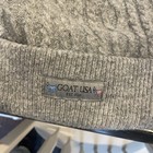 NWT! GOAT adult sized Gray Cable Knit Pom Pom warm winter hat beanie, fits most — photo 10