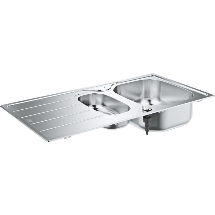 Evier en acier inoxydable GROHE finition brossee premium