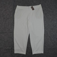 J. Jill Pants Womens 2X Affinity French Terry Slim Leg Stretch Pull On White