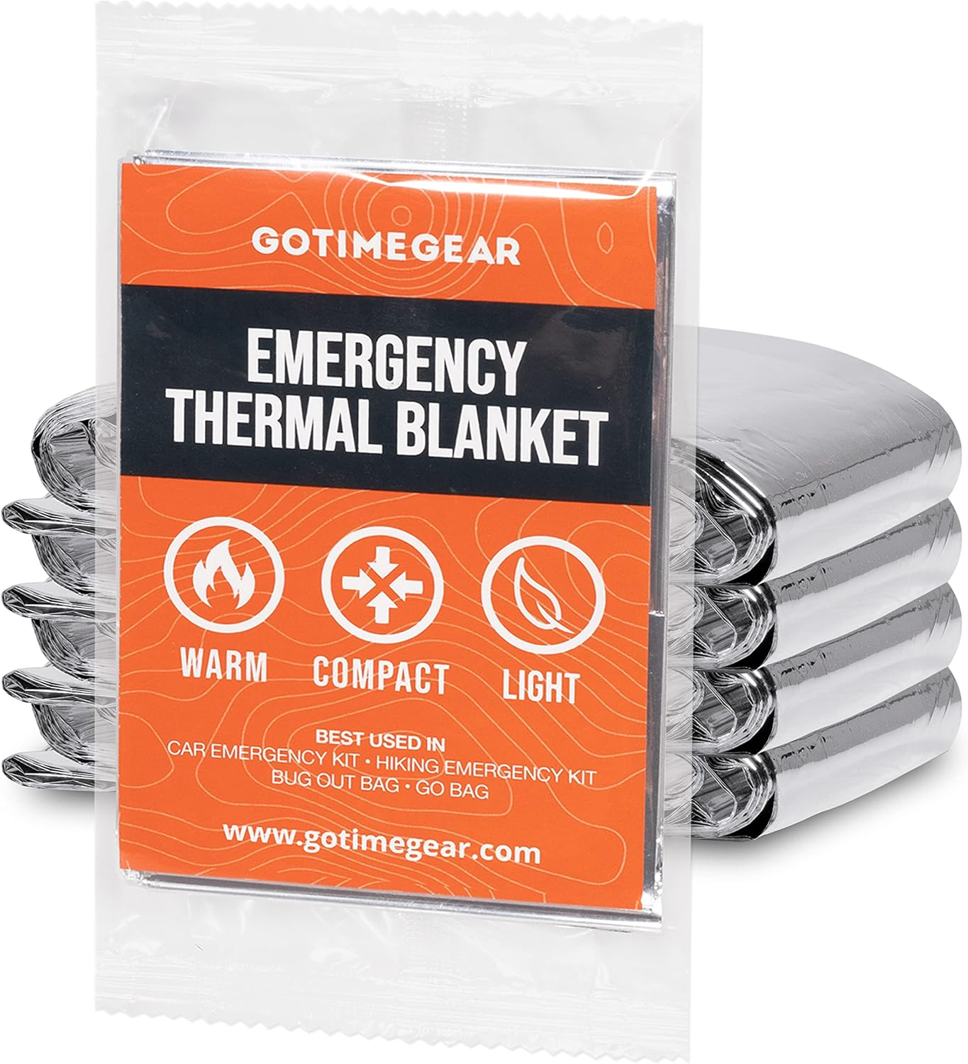 4-Pack Emergency Mylar Survival Blankets for Home Safety & Outdoor Gear