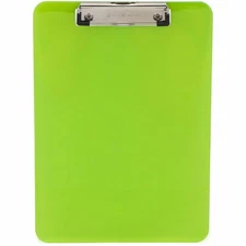 Charles Leonard Transparent Plastic Clipboard with Low Profile Clip and Pull Out