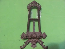 Vintage Ornate Table Easel Book Plate Holder Cast Iron Display Stand 16.5"