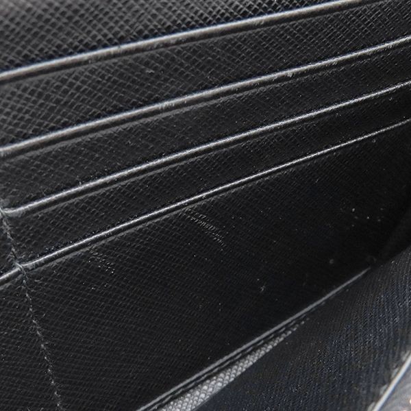 PRADA Long Wallet Logo Plate in Saffiano Nero 7.4*3.5*0.7 inch thumbnail 7