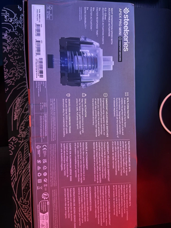 Apex Pro Mini Keyboard (OmniPoint Switches) BRAND NEW NEVER OPENED - Image 3 of 3