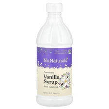 NuNaturals Stevia Syrup Sugar-Free Sweetener Plant-Based Zero Calorie Vanilla