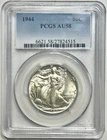 Walking Liberty Half Dollar 1944 AU 58 PCGS Graded 90% Silver 50C Coin