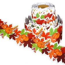 65.6 ft Thanksgiving Bulletin Board Border Fall Pumpkin ft,