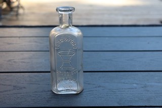 Vintage Medicine Glass Ford & Ford Druggists Oneonta New York NY