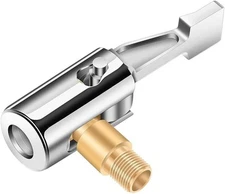 Air Chuck Tire Inflator Hose Adapter, Metal Locking Tire Chuck with Standard Tir
