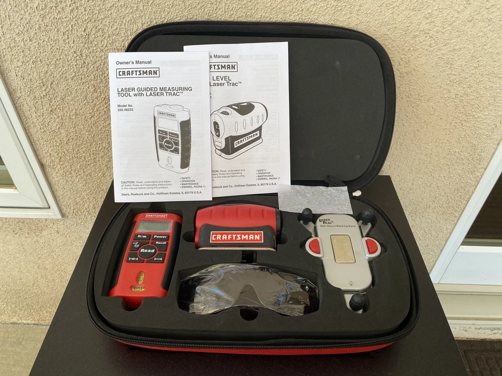 CRAFTSMAN Laser Level Trac Combo Kit 4 in 1 Measuring Tool Set #9-48255