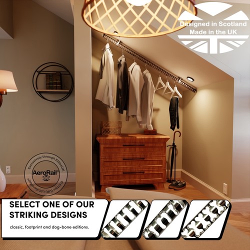 AeroRail® Sloping Ceiling Storage Rail:Attic Loft Stair Garage Garden All Angles - Picture 13 of 18