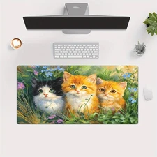 40*90cm1pc Extra Large Gaming & Office Desk Mat - Non-Slip Rubber Base with Wris