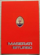 MASERATI Biturbo Car Sales Brochure c1982 Ref P18 Italian Text