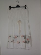 Lapis Anthropologie Floral Embroidered Mini Dress Sheer Panel Tie Size XL