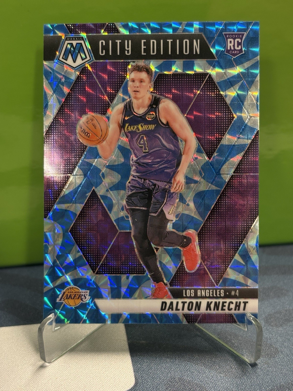 2024-25 Panini Mosaic City Edition Dalton Knecht #271 Reactive Blue Mosaic Prizm