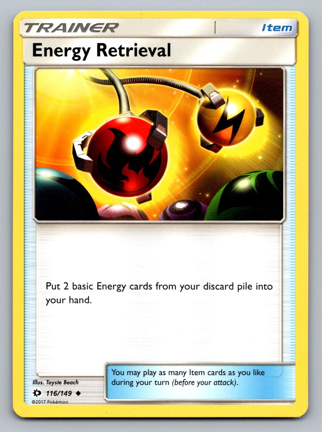 Pokemon TCG SM Base Set Energy Retrieval 116/149