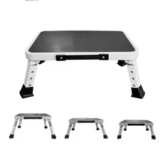 Foldable Step Stool, Adjustable Step Stool with a Non-Slip Platform, Step Lad...