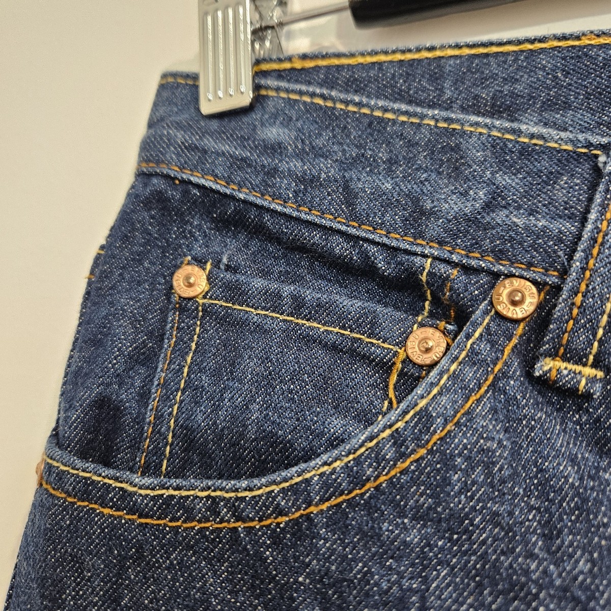 Vintage EVISU No.2 Straight Leg Denim Jeans Mens Size W28 Made In
