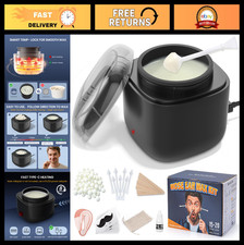 Nose Hair Wax Kit for Men - 100g Wax, 40 Sticks, USB Heat, Ear Nose Hair Remov