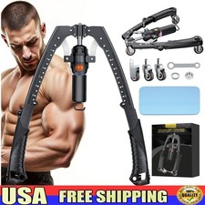 Adjustable Hydraulic Resistance Arm Trainer Home Gym Equipment Ab Wheel Demo New