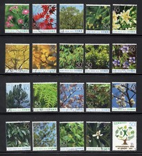 2010-11 Used Afforestation Kanagawa & Wakayama, 50 yens 20 diff. Stamps.