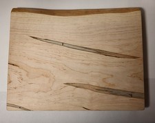 Beautiful live edge Ambrosia Maple rough sanded 1 x 9 1/4 x 11 7/8