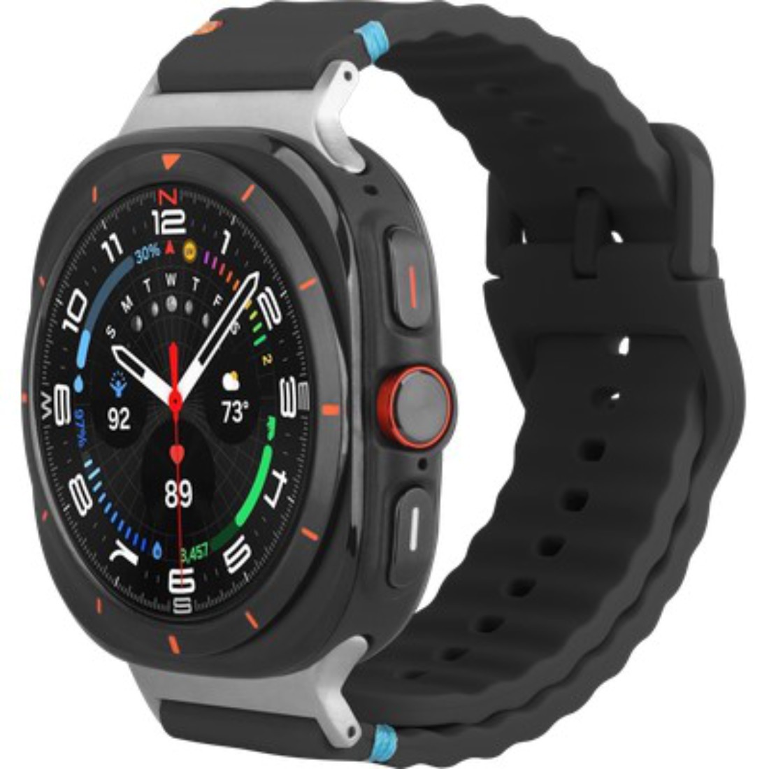 Bracelet ActiveFlex Samsung Galaxy Watch Ultra noir : confort extensible et haute resistance