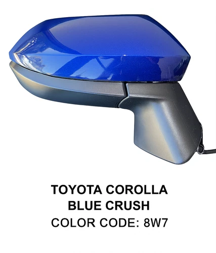 NEW BLUE Mirror fits 20-22 Corolla Sedan  Passenger RH Power noheat