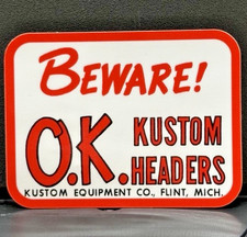 Vrhtf Nhra Cool Beware O.k. Kustom Headers 3 X 4 Sticker Vrhtf Nhra Cool Beware O.k. Kustom Headers 3 X 4 Sticker