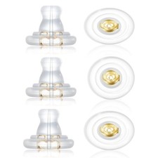 Earring Backs,18K Gold Silicone Earring Backs Replacements,Locking Secure Ear...