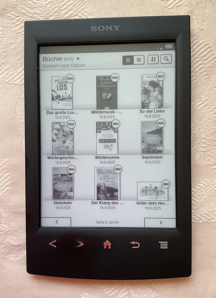 Sony PRS-T2 2GB, WLAN, 15,2 cm (6 Zoll) - Schwarz, Extras, Sehr Gut - Bild 4 von 4