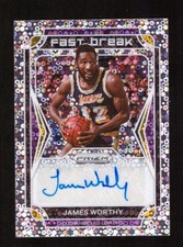 2021-22 Panini Prizm Fast Break Signatures James Worthy Disco Prizm Auto Lakers
