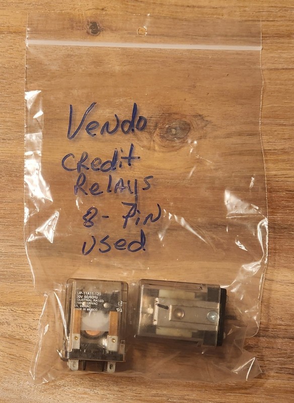Vendo Credit Relay for Single Price Soda Vending Machines 8-pin LOT OF 3