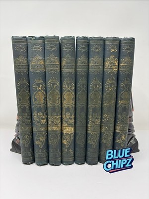 ca.1890s Pictorial Edition Works of Shakspere Antique Shakespeare Set 8 volumes