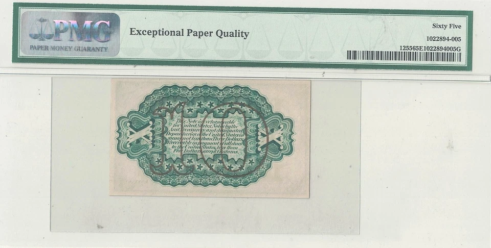 10 Cent 3rd Issue Fractional Currency Fr-1255 PMG Gem CU-65 EPQ - Image 3 of 3