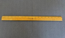 VINTAGE WESTCOTT USA 18  WOOD RULER WITH METAL EDGE NO. R501-18 OLD LOGO