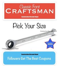 Pick Your Size 12 Point Craftsman Ratcheting Combination Wrench Sae Pick Your Size 12 Point Craftsman Ratcheting Combination Wrench Sae