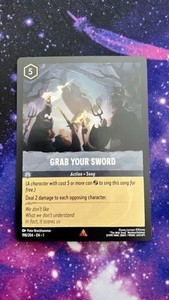 Lorcana- Grab Your Sword - 198/204 - Rare NM-Mint