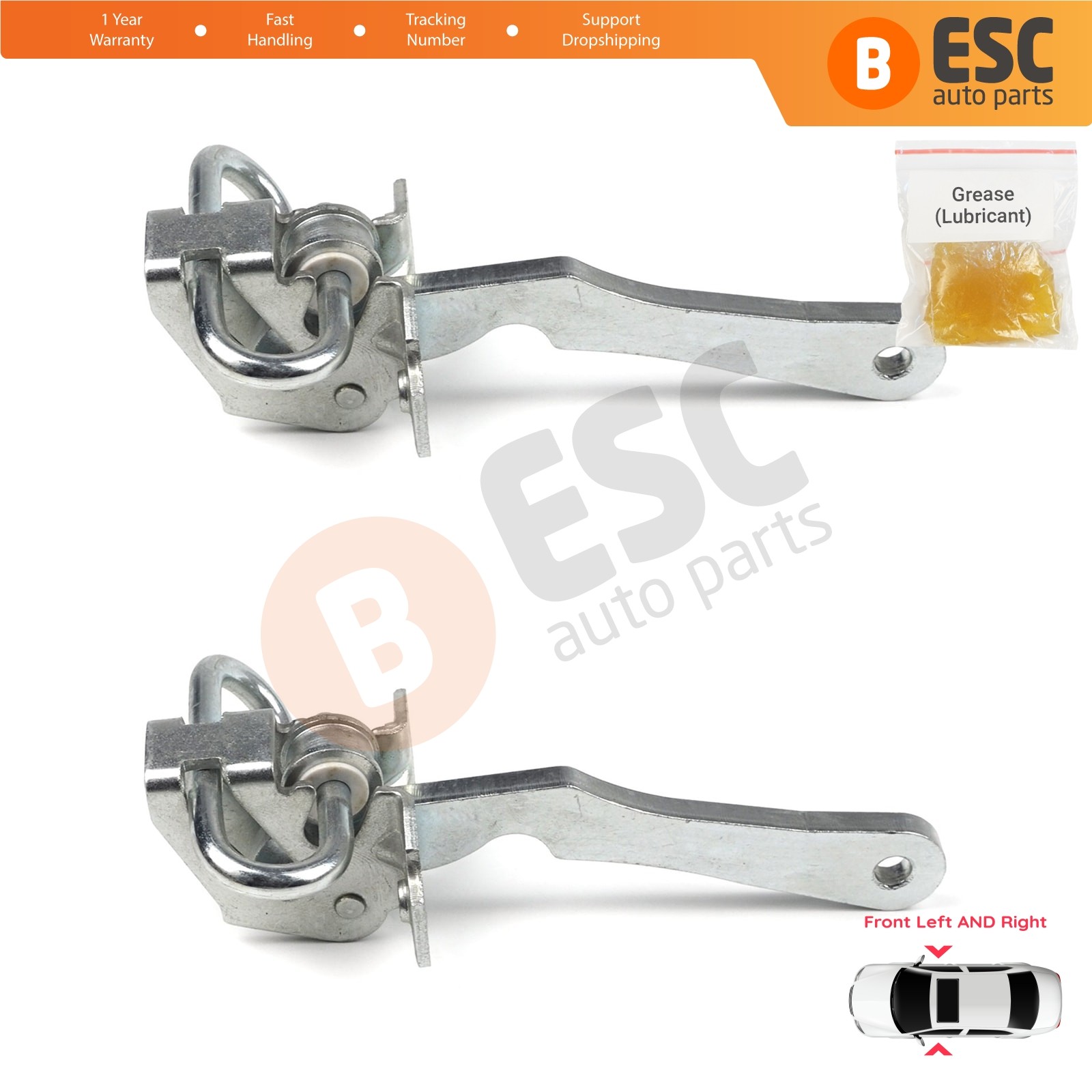 2X Front Door Hinge Stop Check Limiter for Fiat Ducato MK2 230 244 1994-2006