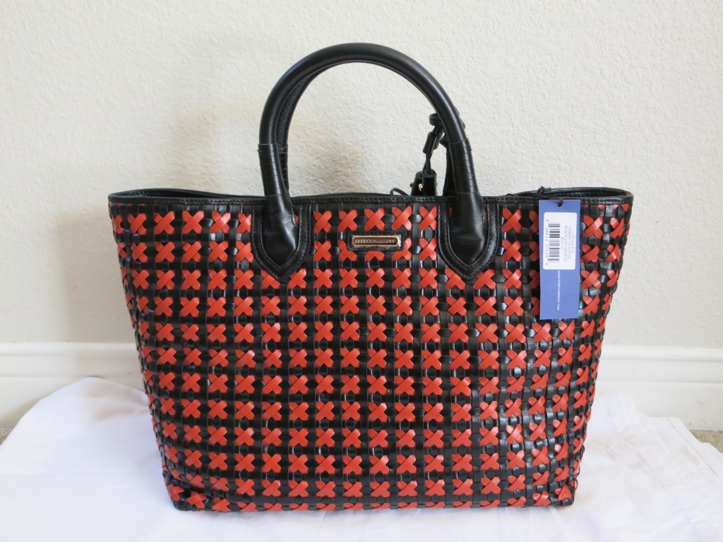 Rebecca Minkoff Perfection Tote 10TI84CF32 Black Orange Purse