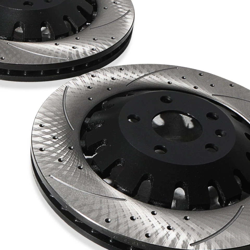 DISCOS DE FRENO DELANTEROS PERFORADOS RANURADOS 370MM PARA AUDI RS3 8P SPORTBACK 11-13 - Imagen 4 de 4