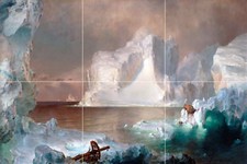 Tile Mural iceberg ocean water ice by F Church Kitchen Backsplash Marble Ceramic