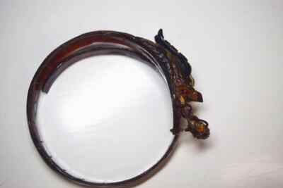 Bracelet of Bahar Root, Genuine Black Coral/ Akar Bahar Handmade Bangle Bracelet